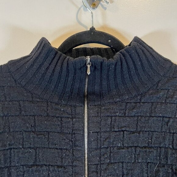 Annette Gortz Women's Full Zip Merino Wool Black Sweater M - Picture 6 of 14